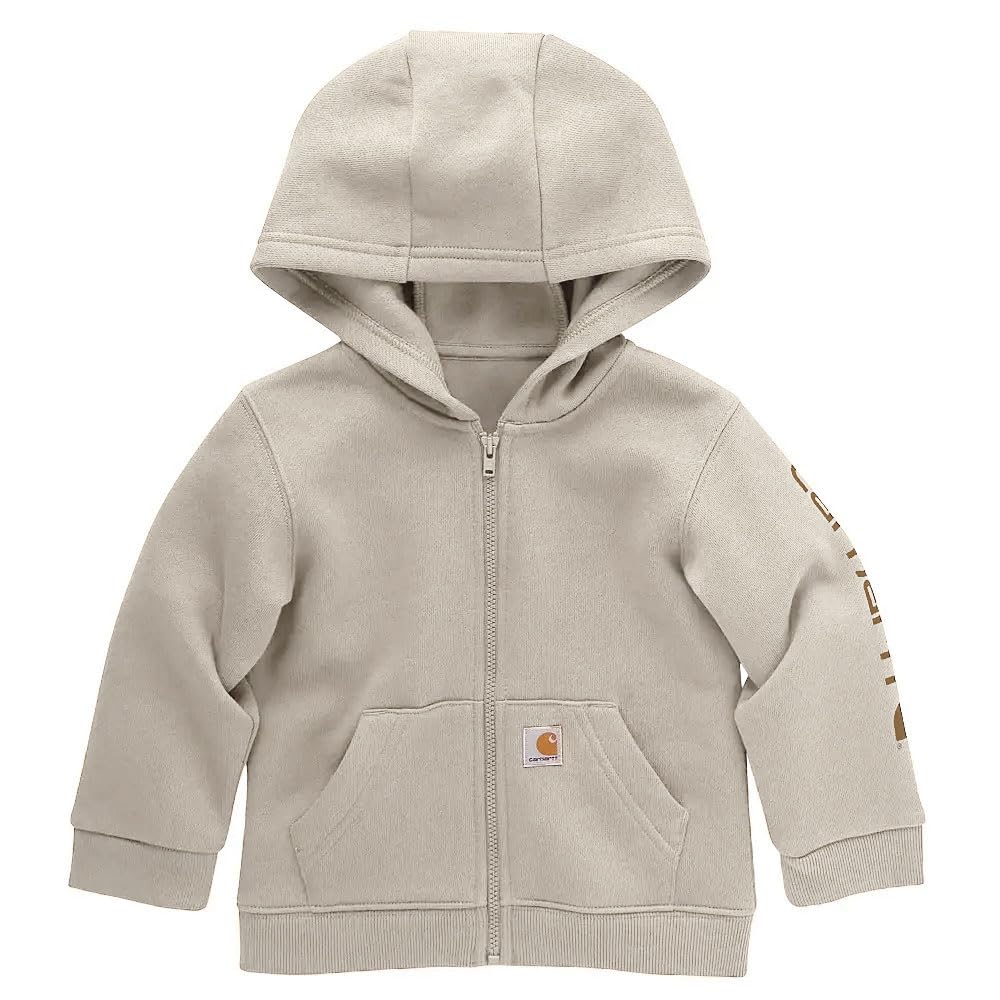 Carhartt Kid's CP8675 Long-Sleeve Full-Zip Logo Sweatshirt - Boys